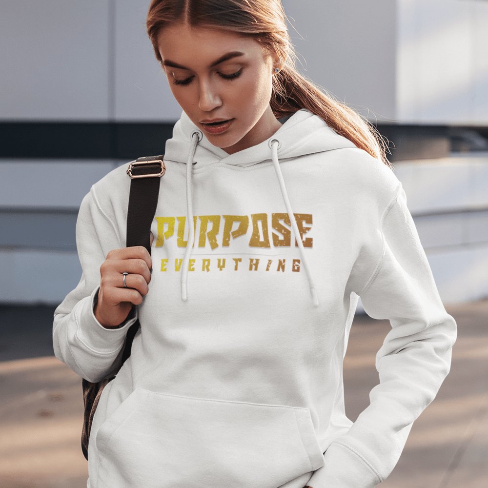  Purpose Everything by Andreas Ziegler Unisex Hoodie, Gold Logo