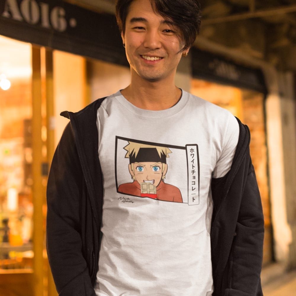 White Chocolate by Nikita Ababiy, T-Shirt, Black Logo