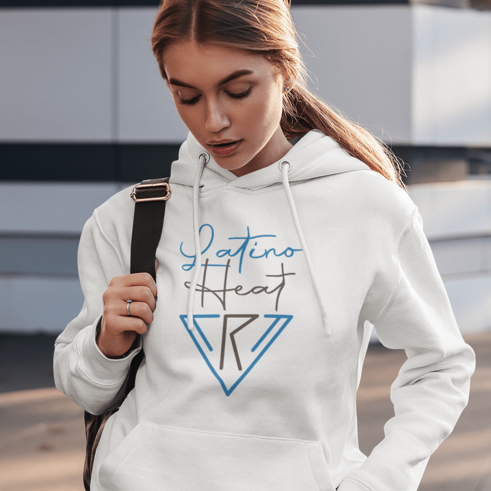 Latino Heat II by Rodolfo Velasquez Women's Hoodie, Dark Logo