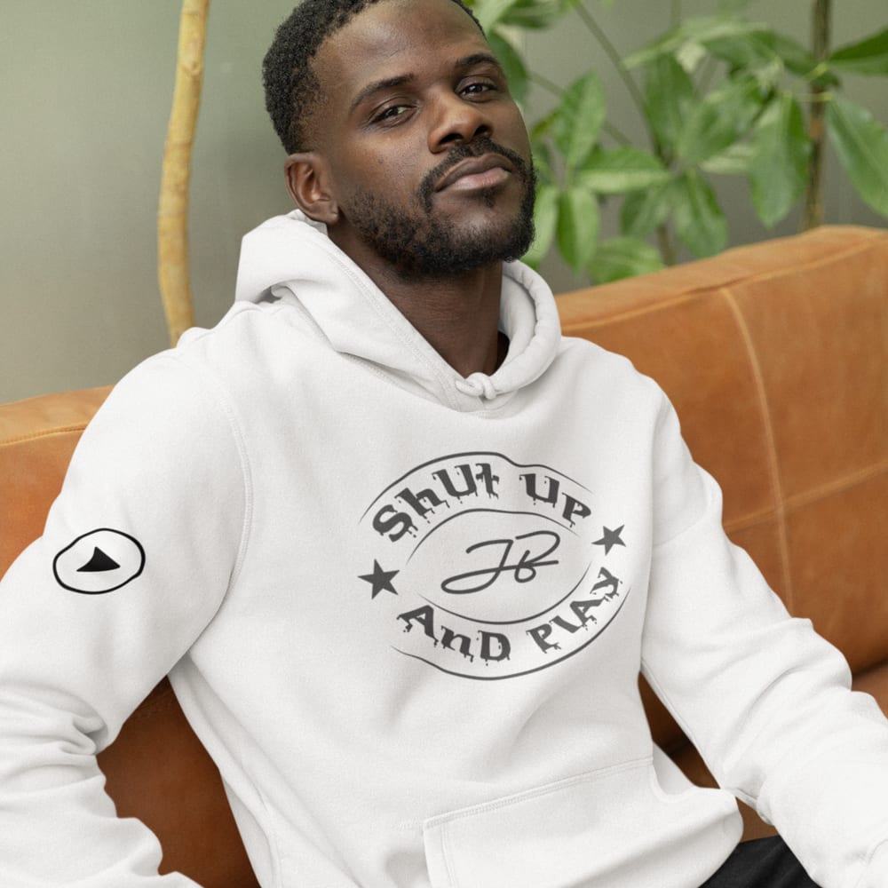 Shut Up And Play Jordan Burney Hoodie, Black Logo