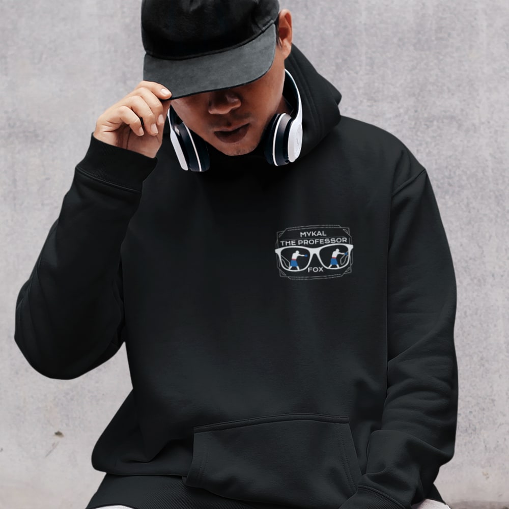 Mykal "The Professor" Fox Men's Hoodie, White Mini Logo