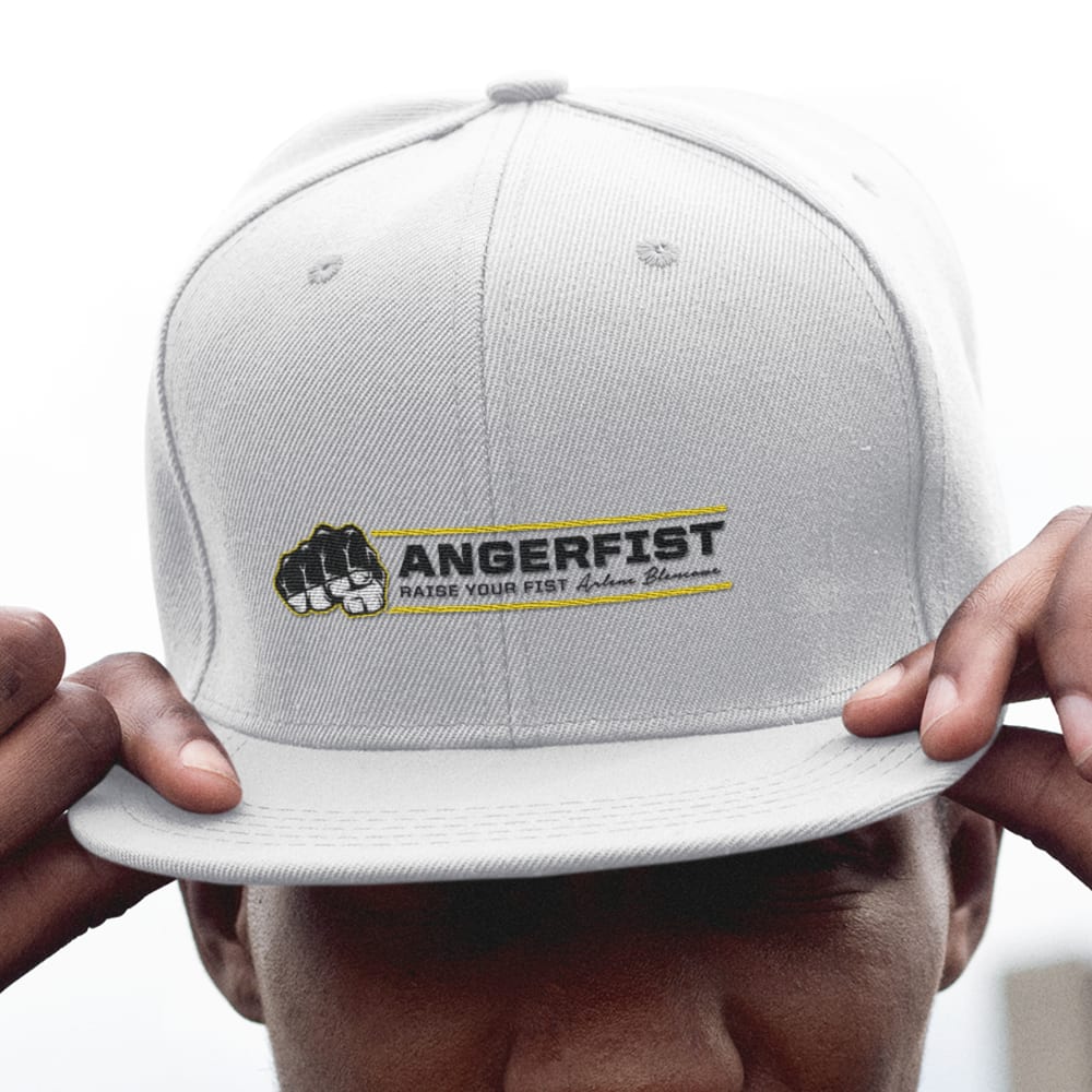 Anger Fist by Arlene Blencowe Hat, Dark Logo