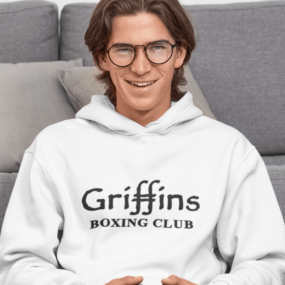 Griffins Boxing Club Text ’s Hoodie, Black Logo