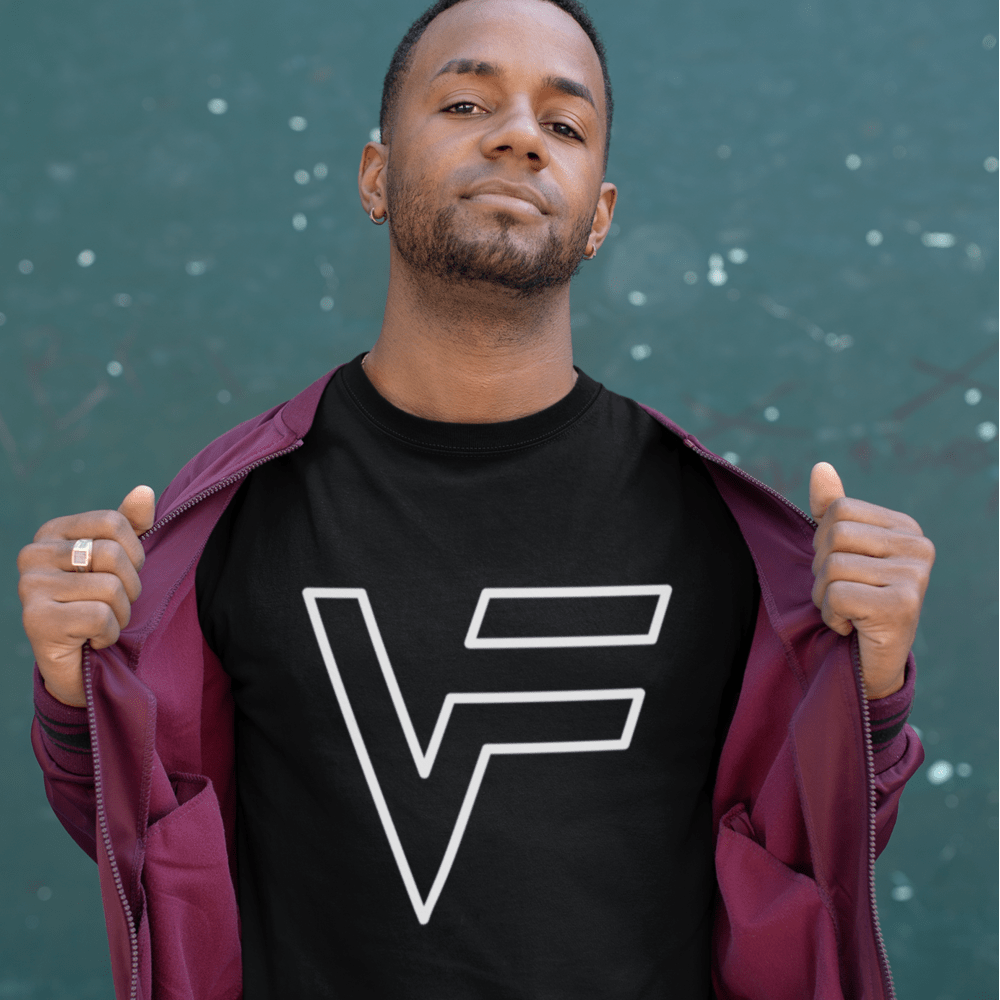 VF by Vernon Fox Men's T-Shirt, White Logo