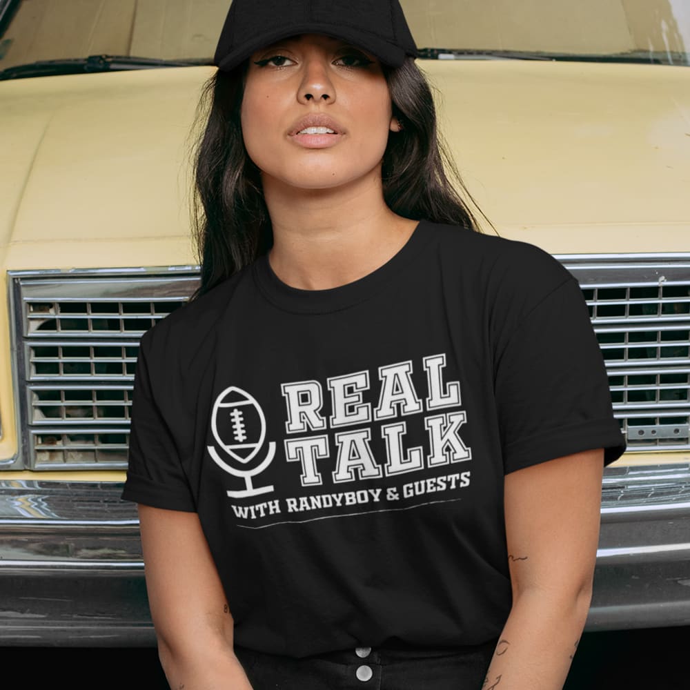  Real Talk with Randyboy & Guests Unisex T-Shirt, White Logo