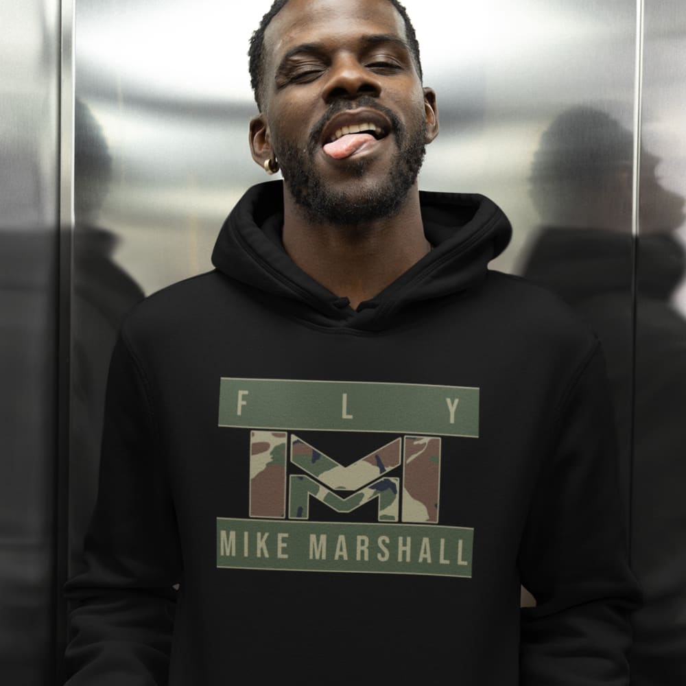 "FLY MIKE" by Mike Marshall Hoodie, Army Green Logo