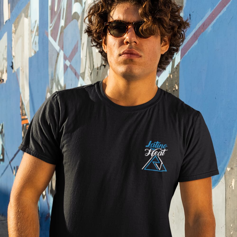 Latino Heat by Rodolfo Velasquez Men's T-Shirt, Light Mini Logo