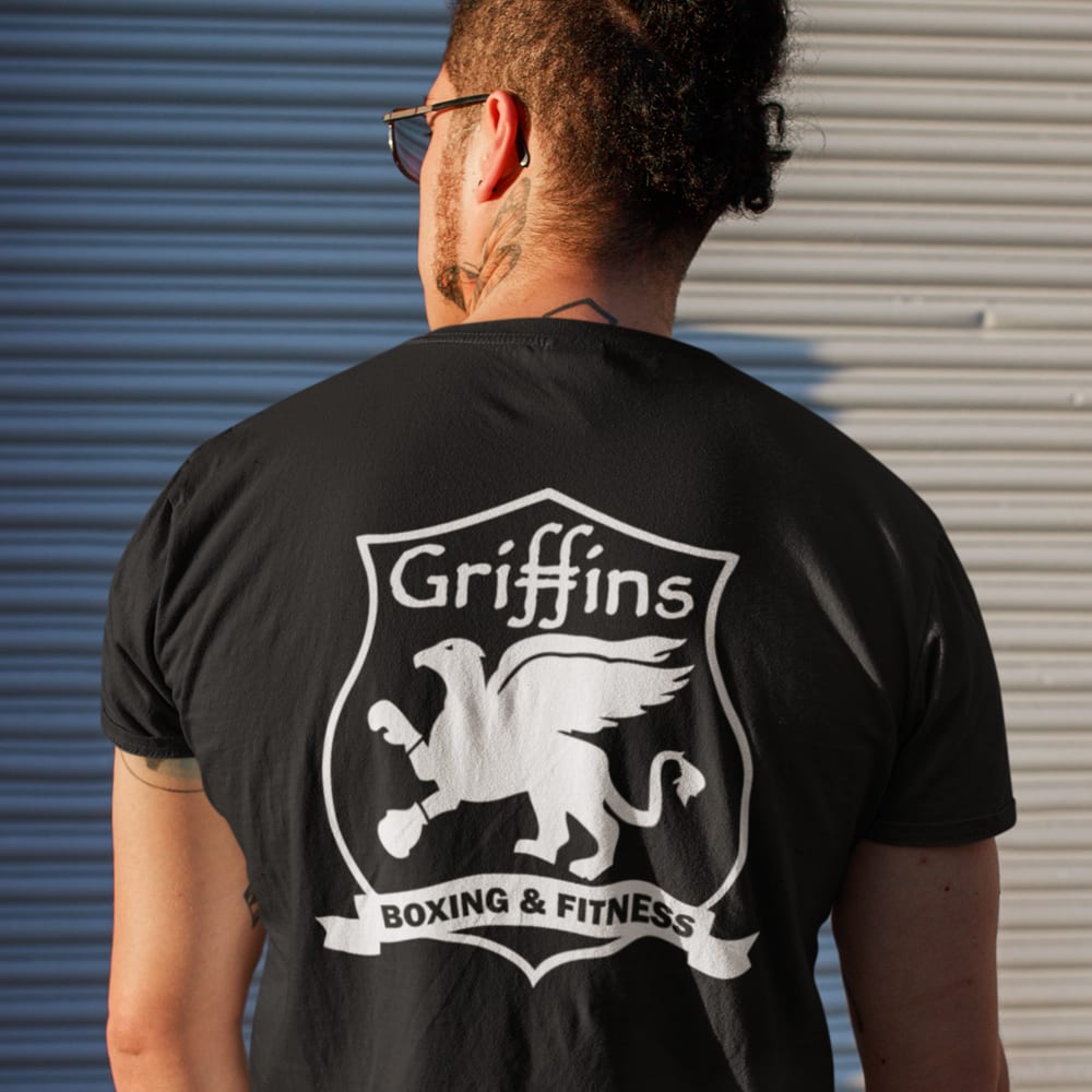 Griffins Boxing & Fitness Classic Unisex Tee, White Logo