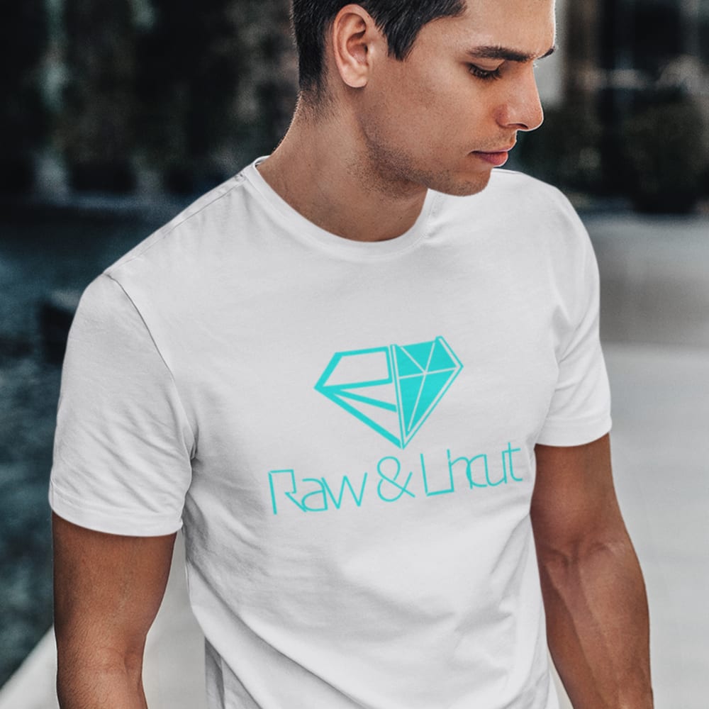 Raw & Uncut T-Shirt Teal Logo