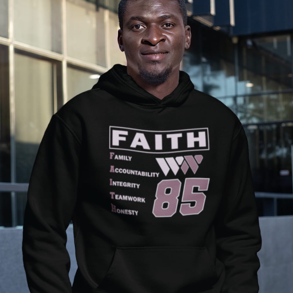 FAITH by Wesley Walker Men's Hoodie, Pink in Light Logo