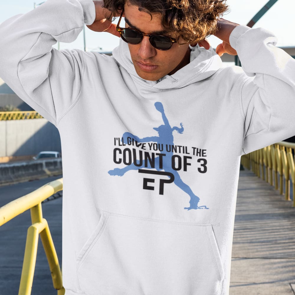 "I'll Give You Until The Count Of 3" by Ellie Price Men's Hoodie, Black Logo