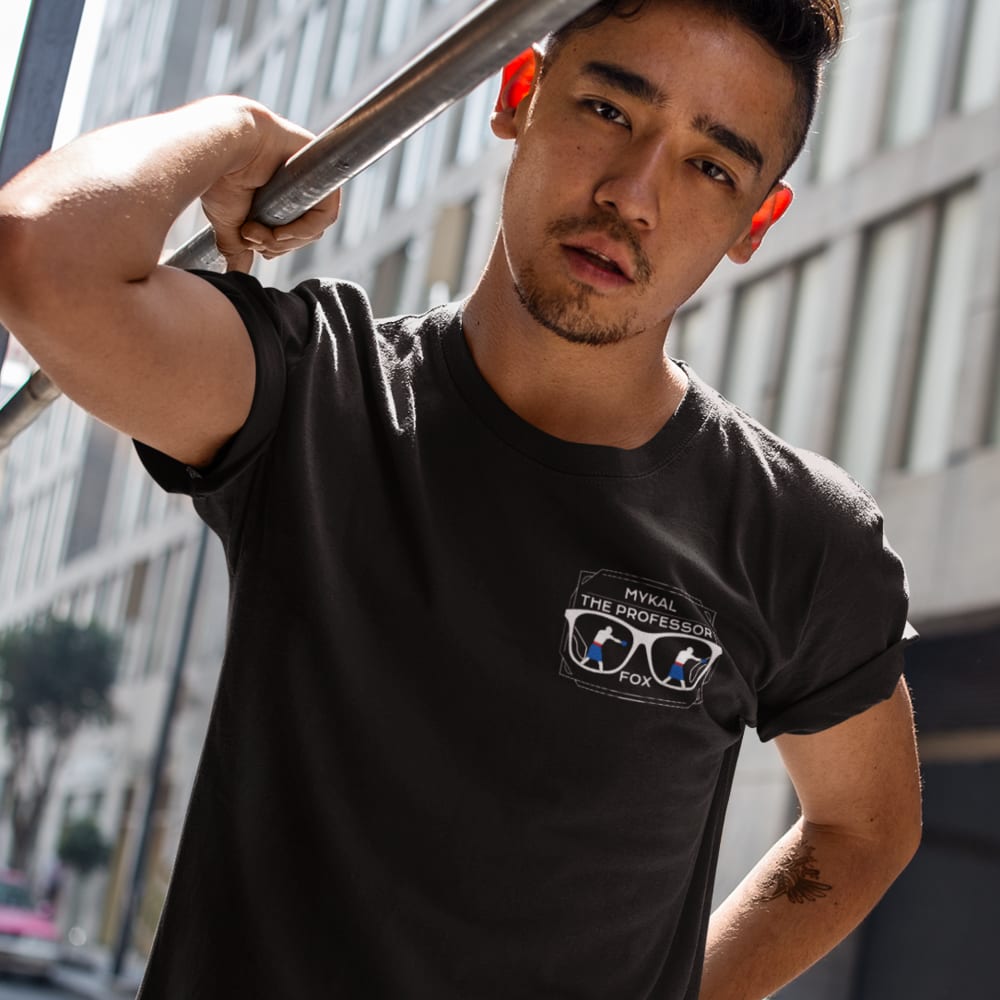 Mykal "The Professor" Fox Men's T-Shirt, White Mini Logo