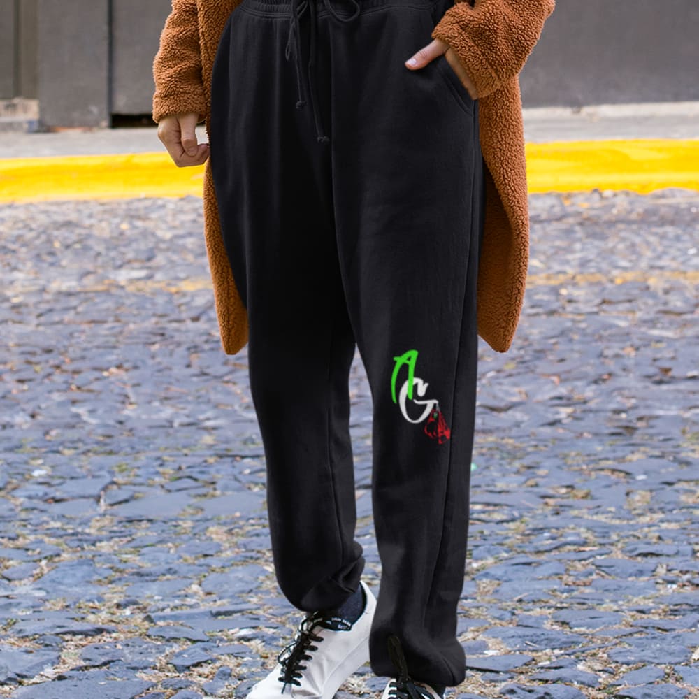 Amanda Galle Jogger, Neon White Logo