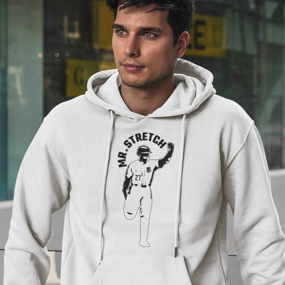 Mr.Stretch by DeAmez Ross Unisex Hoodie, Black Logo