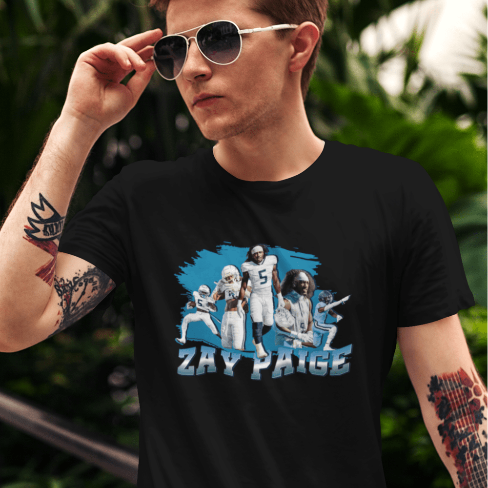 Isiah “Zay” Paige ’s T-Shirt, White Logo