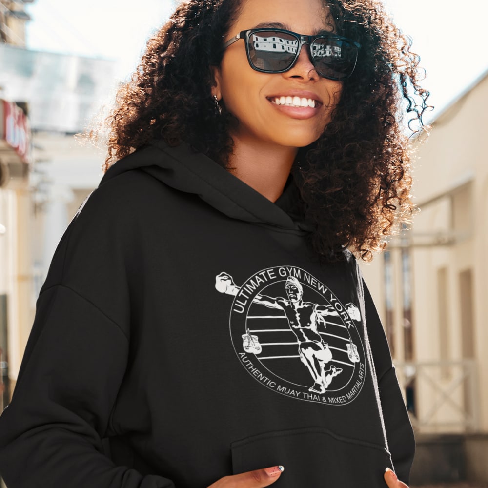 Ultimate Gym New York Hoodie, White Logo