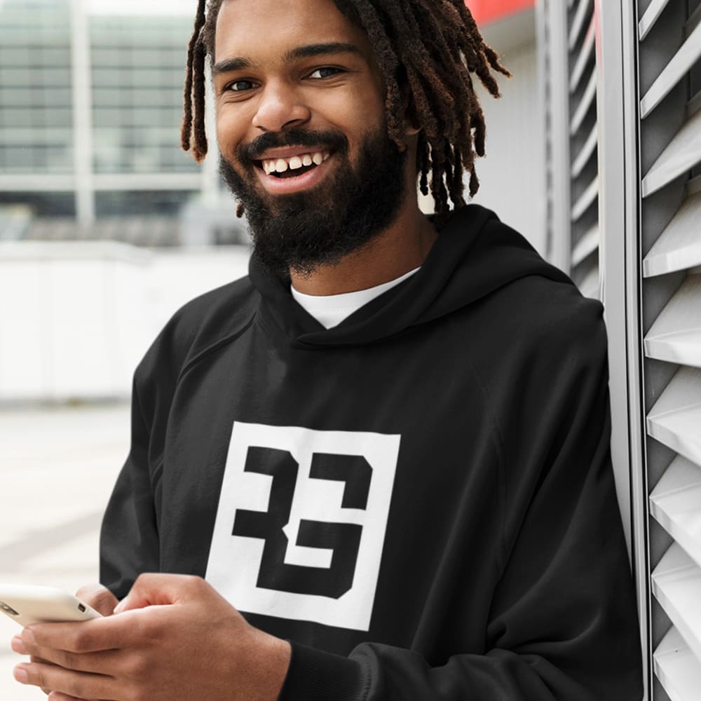 "RG Pixel" by Renzo Gonzalez Hoodie, White Logo