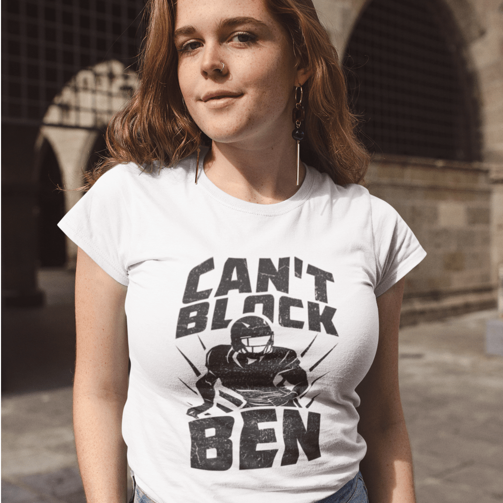 "Can't Block Ben" by Ben Desmarais Women's T-Shirt, Black Logo