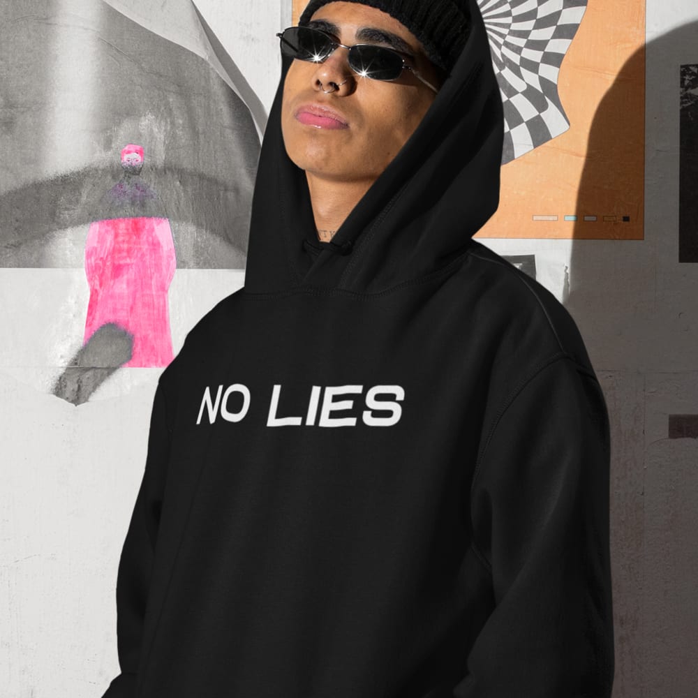 NO LIES by Grant Neal Hoodie, White Logo