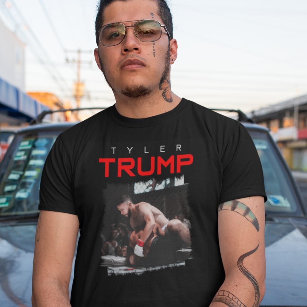 "Ground N’ Pound" by Tyler Trump Shirt, White Logo