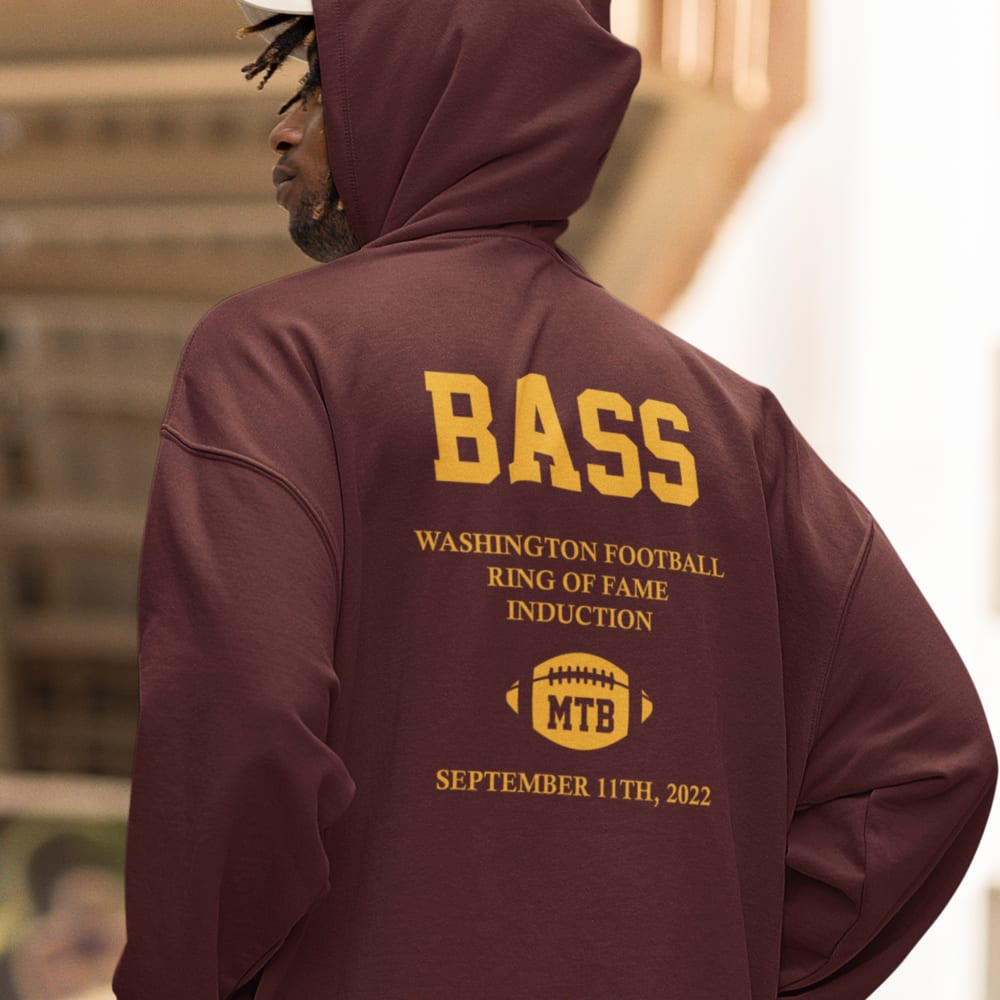 "Commemorative Hoodie" by Mike Bass, Front and Back Gold Logo