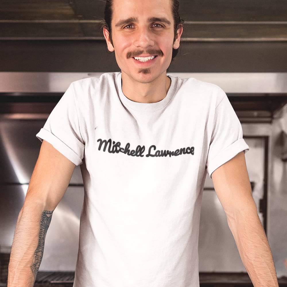 Mitchell Lawrence T-Shirt , Cursive Design