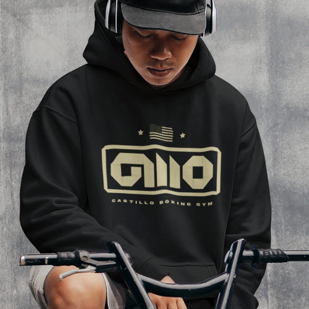 GMO Castillo Boxing Gym Hoodie, Gold Logo