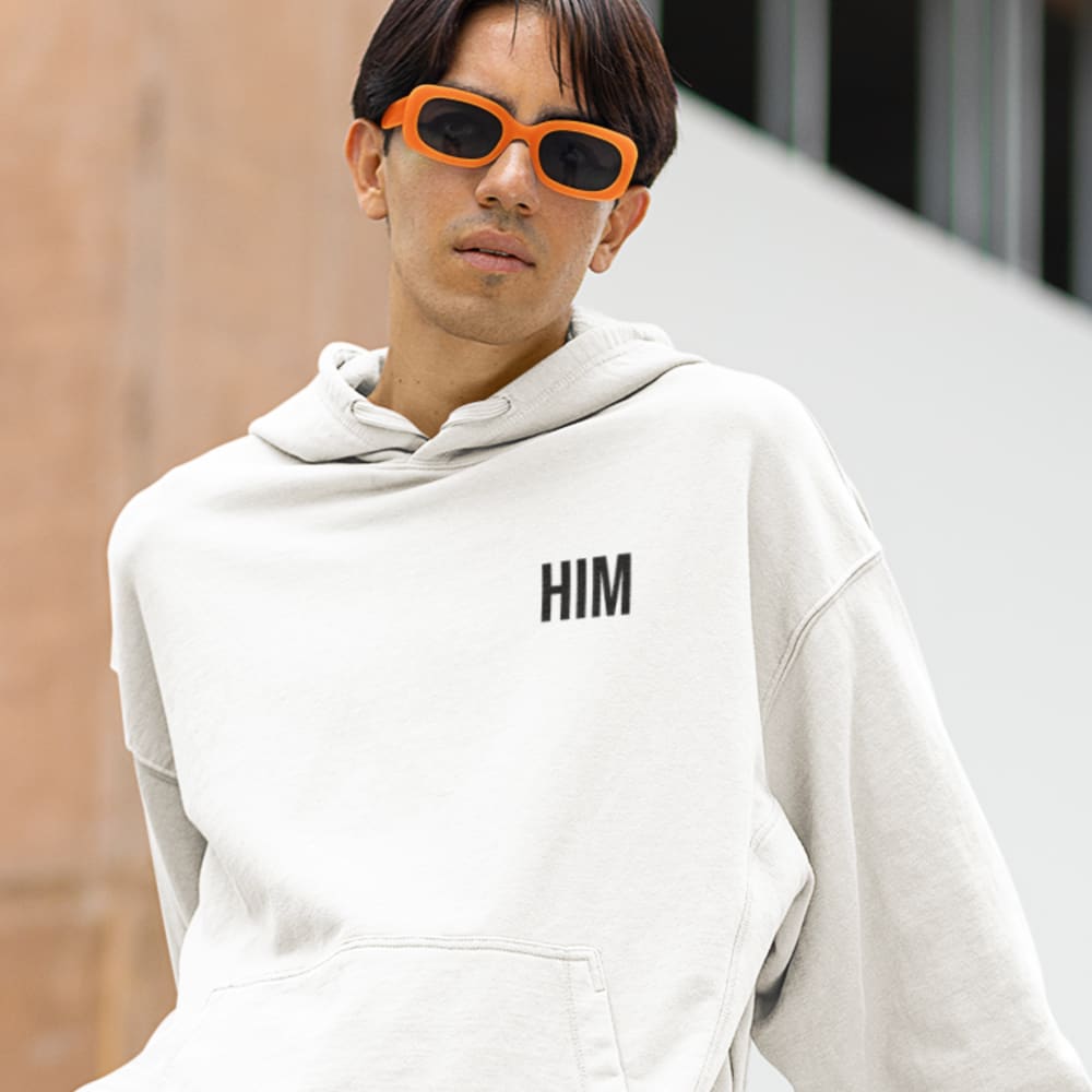 HIM by Juju Alexander Men's Hoodie, Black Logo