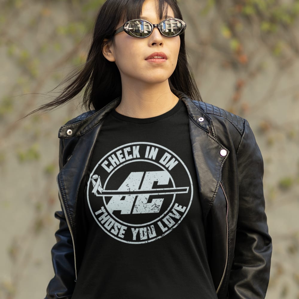 AC Check in on those you Love by Ashley Clark T-Shirt , White Logo