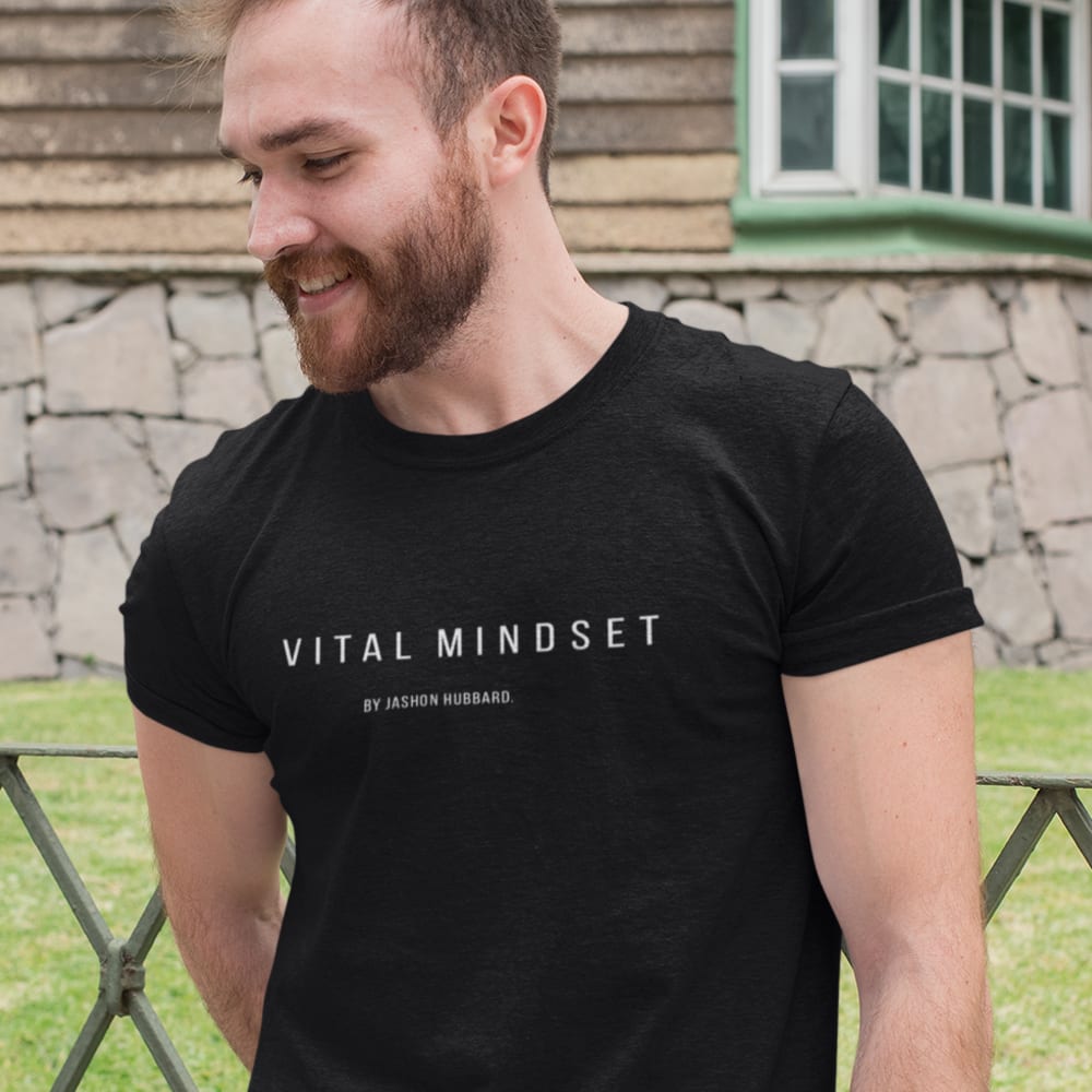 Vital Mindset by Jashon Hubbard Unisex T-Shirt, White Logo