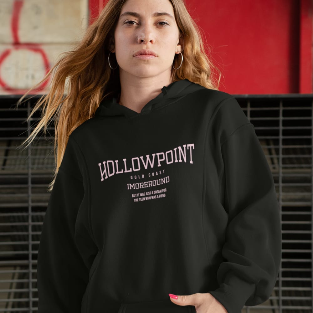 Hollowpoint Gold Coast by Janay Harding Women's Hoodie, Pink Logo
