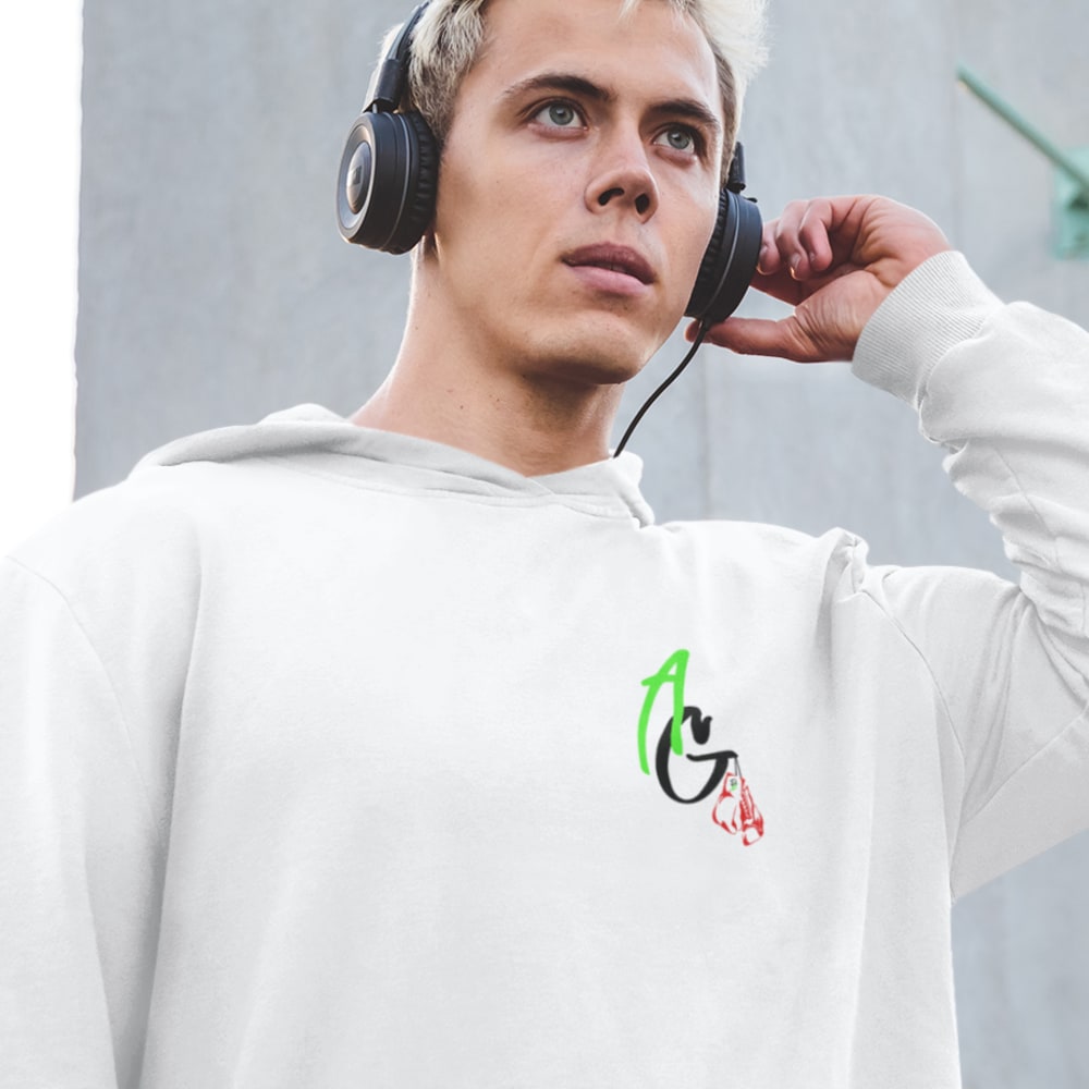 Amanda Galle Men's Hoodie, Neon Black Mini Logo