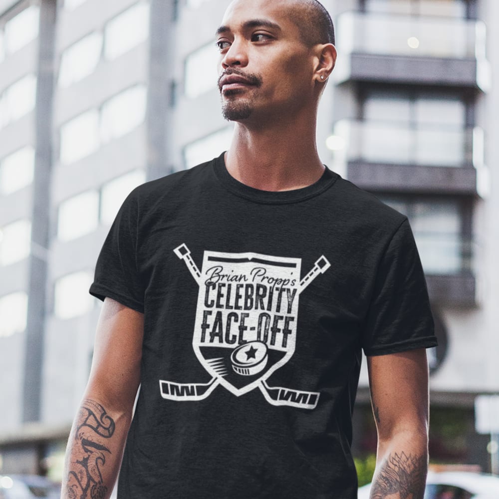 Brian Propp Celebrity Face-Off Unisex T-Shirt, White Logo