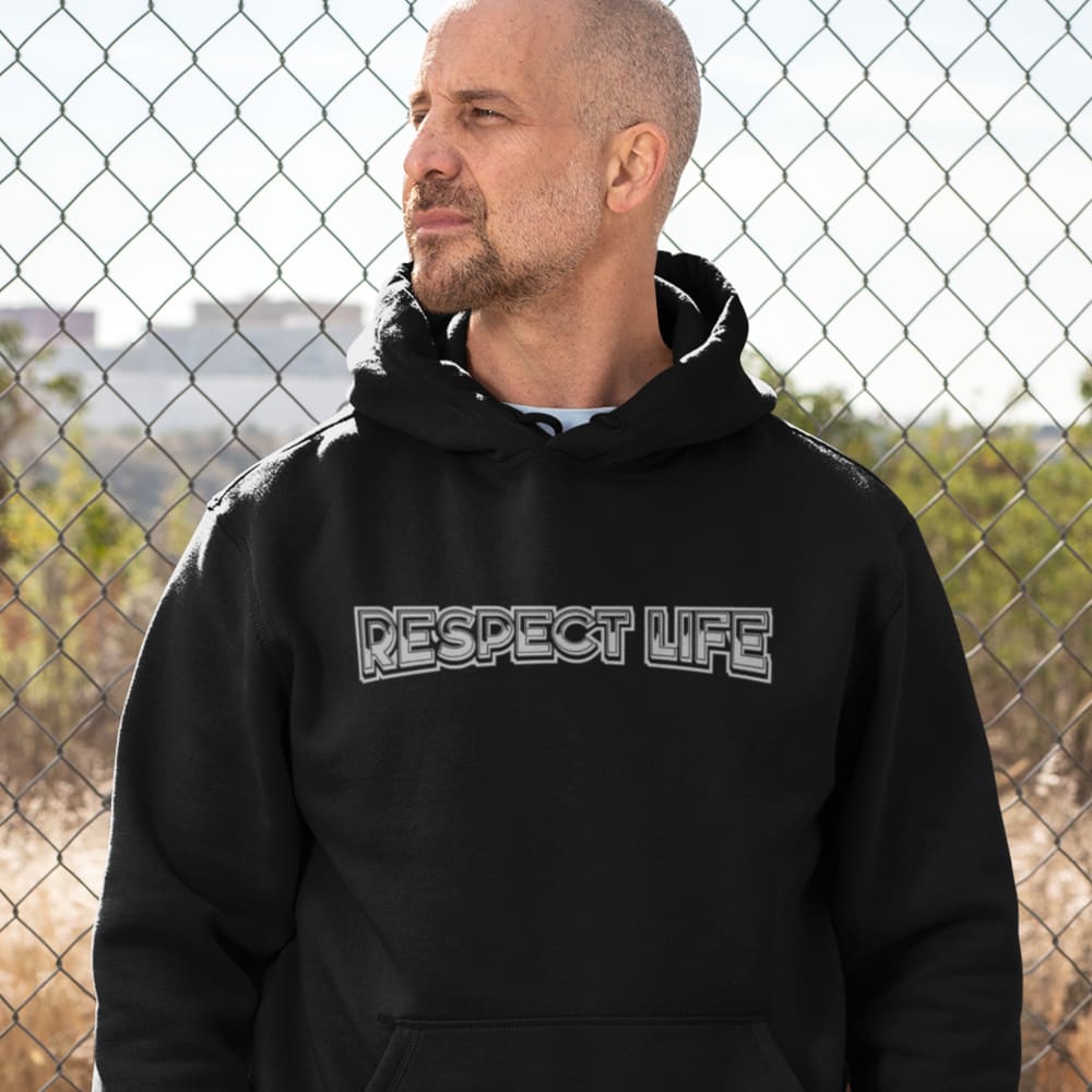 Respect Life by Clay Collard Unisex Hoodie, Light Logo