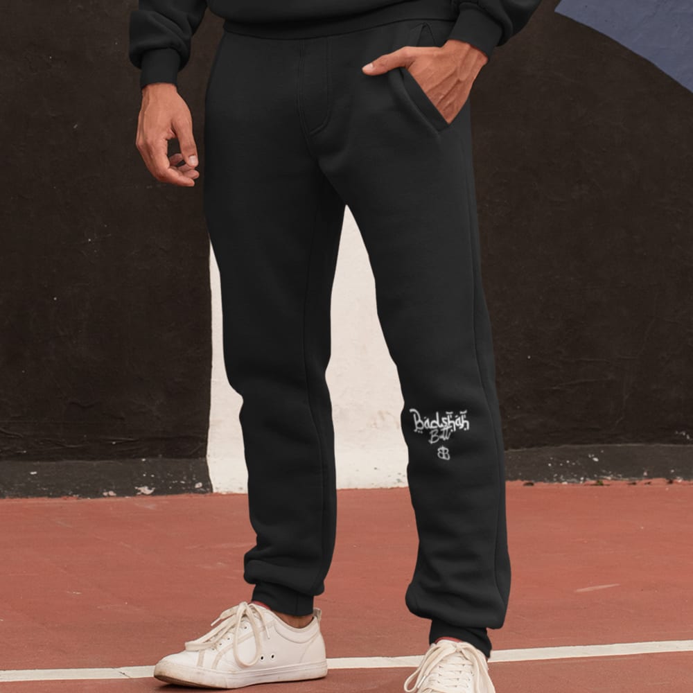Badshah Joggers White logo