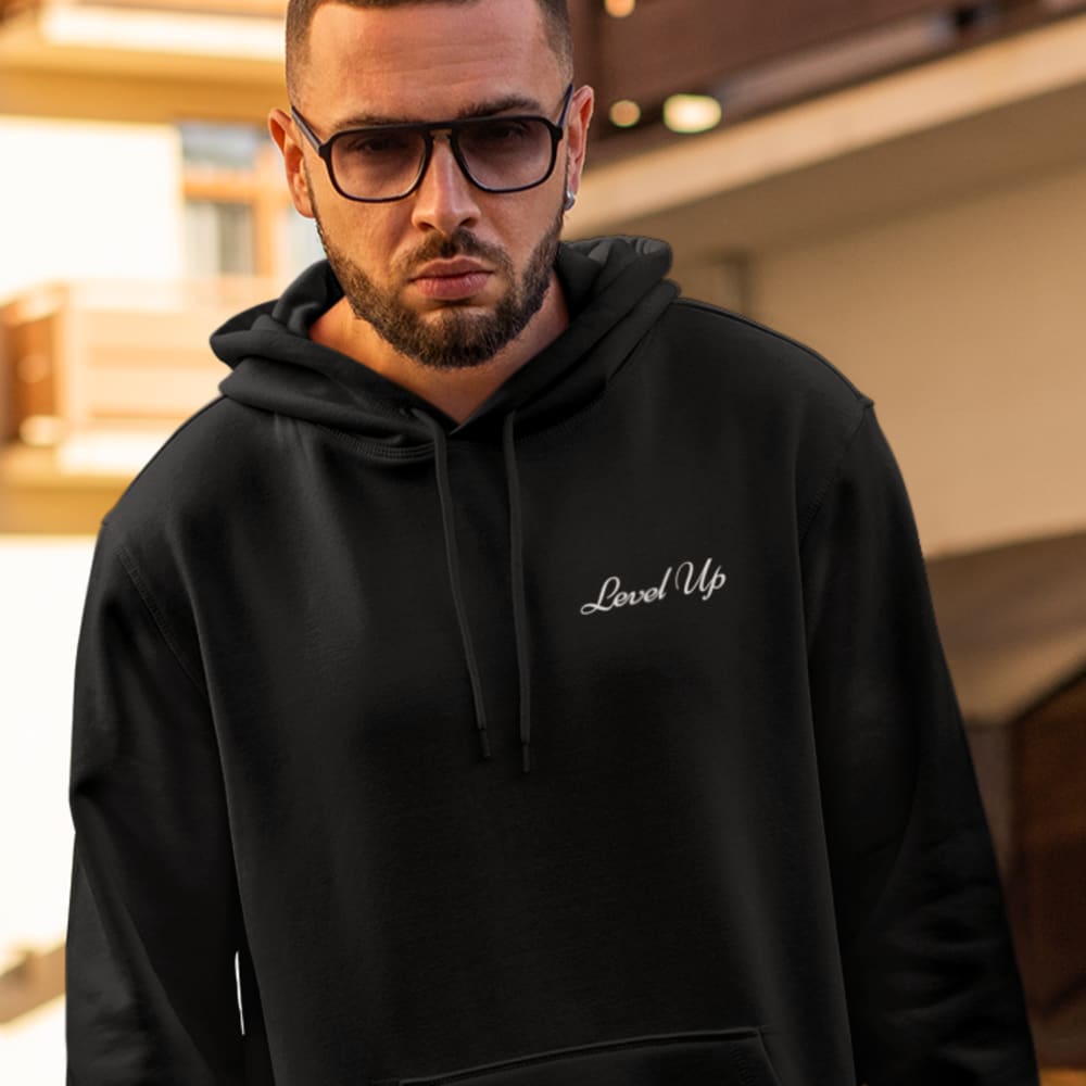 Cooper Donlin's "Level Up" Hoodie, White Logo