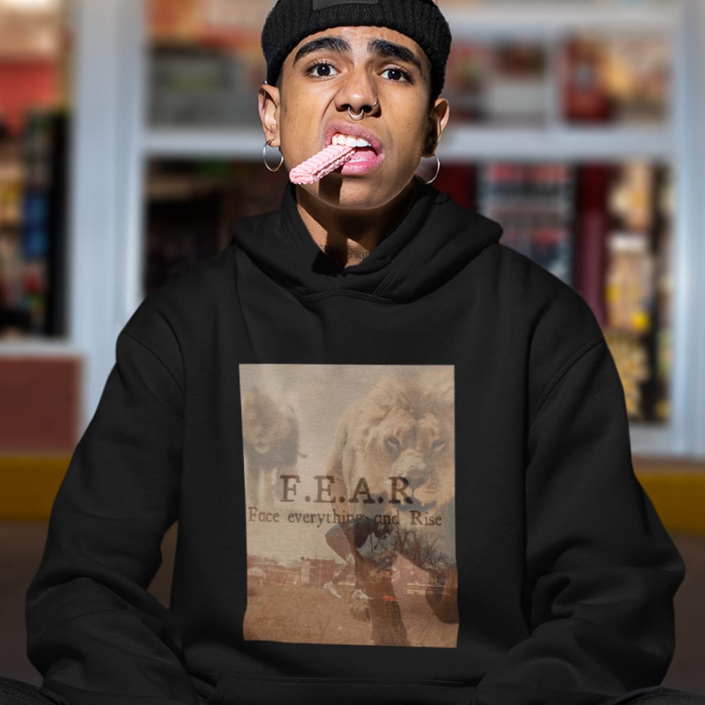   F.E.A.R by Jahsim Mathurin Men's Hoodie, Light Print