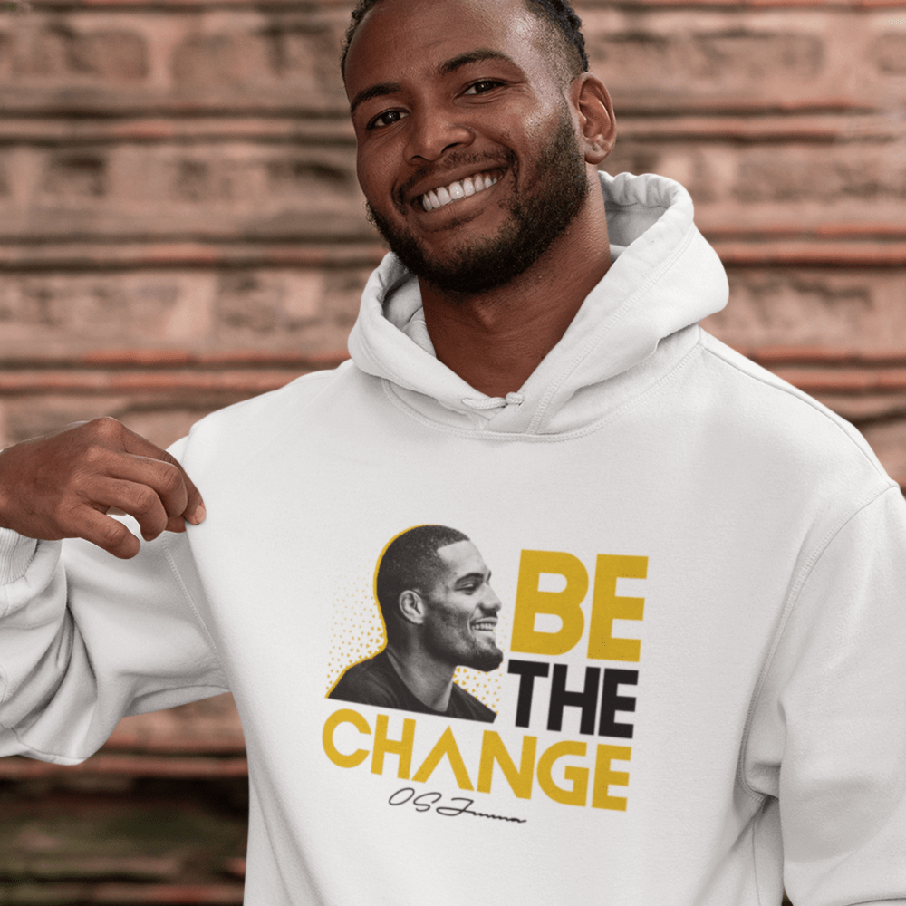 Be The CHANGE by Orlando Sanders Hoodie, Black Logo