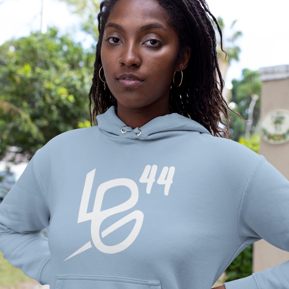 "LPG Starter" by Luis Pimentel-Guerrero Women's Hoodie, White Logo