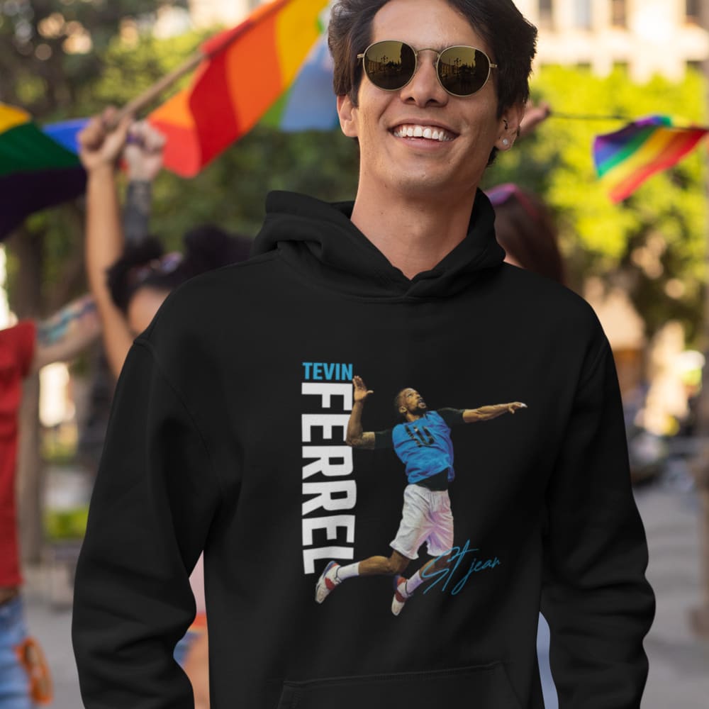 Portrait of Tevin Ferrel Hoodie, White Logo