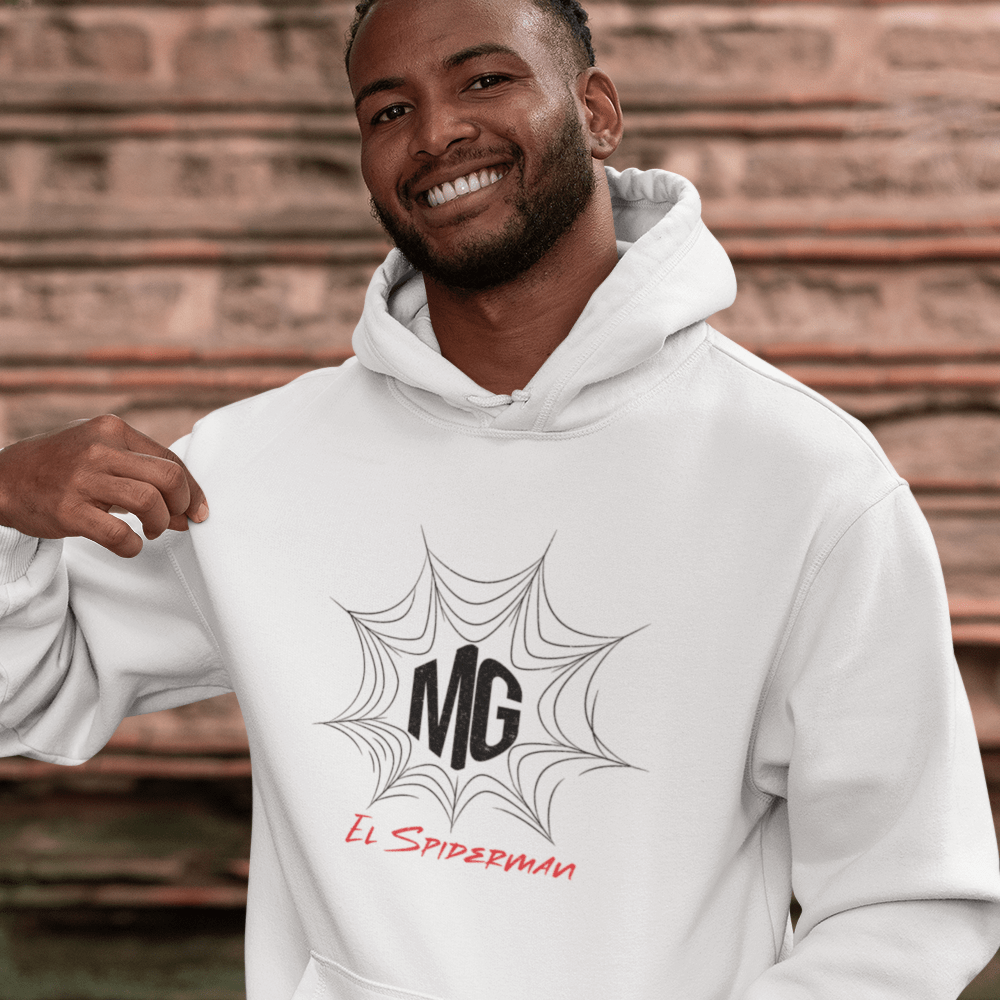 "EL Spiderman" by Michael Gianino Men's Hoodie, Dark Logo