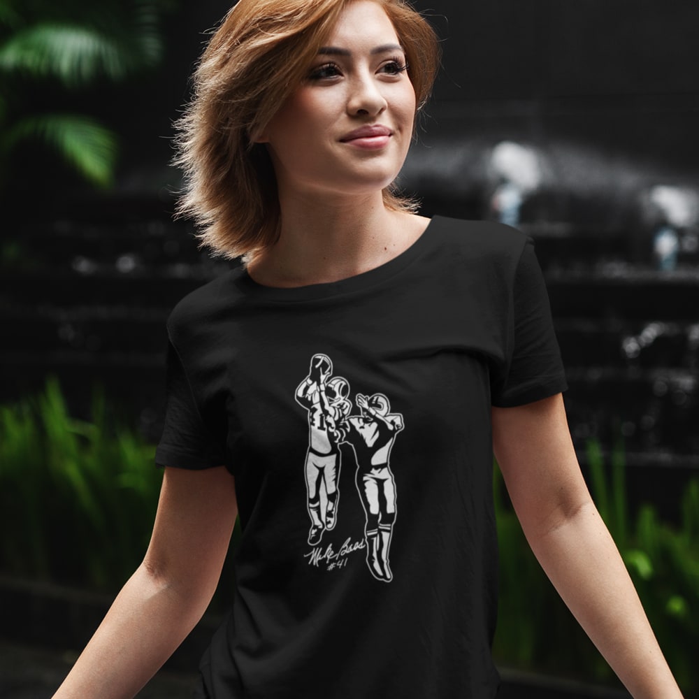 "Interception" by Mike Bass Shirt, White Logo