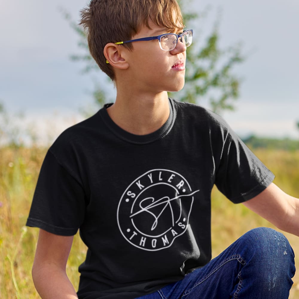 Skyler Thomas Youth T-Shirt, White Logo
