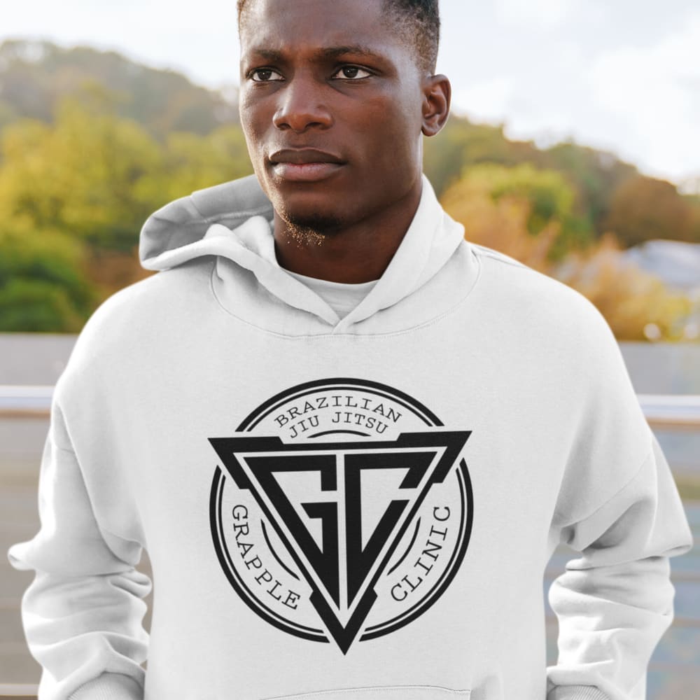 Grapple Clinic by Saul Rogers Unisex Hoodie, Black Logo