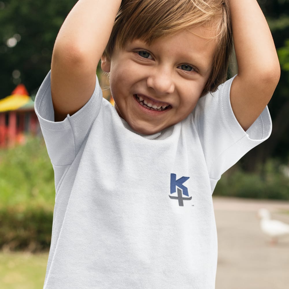  KT by Kenny Thomas Youth T-Shirt, Blue and Black Logo