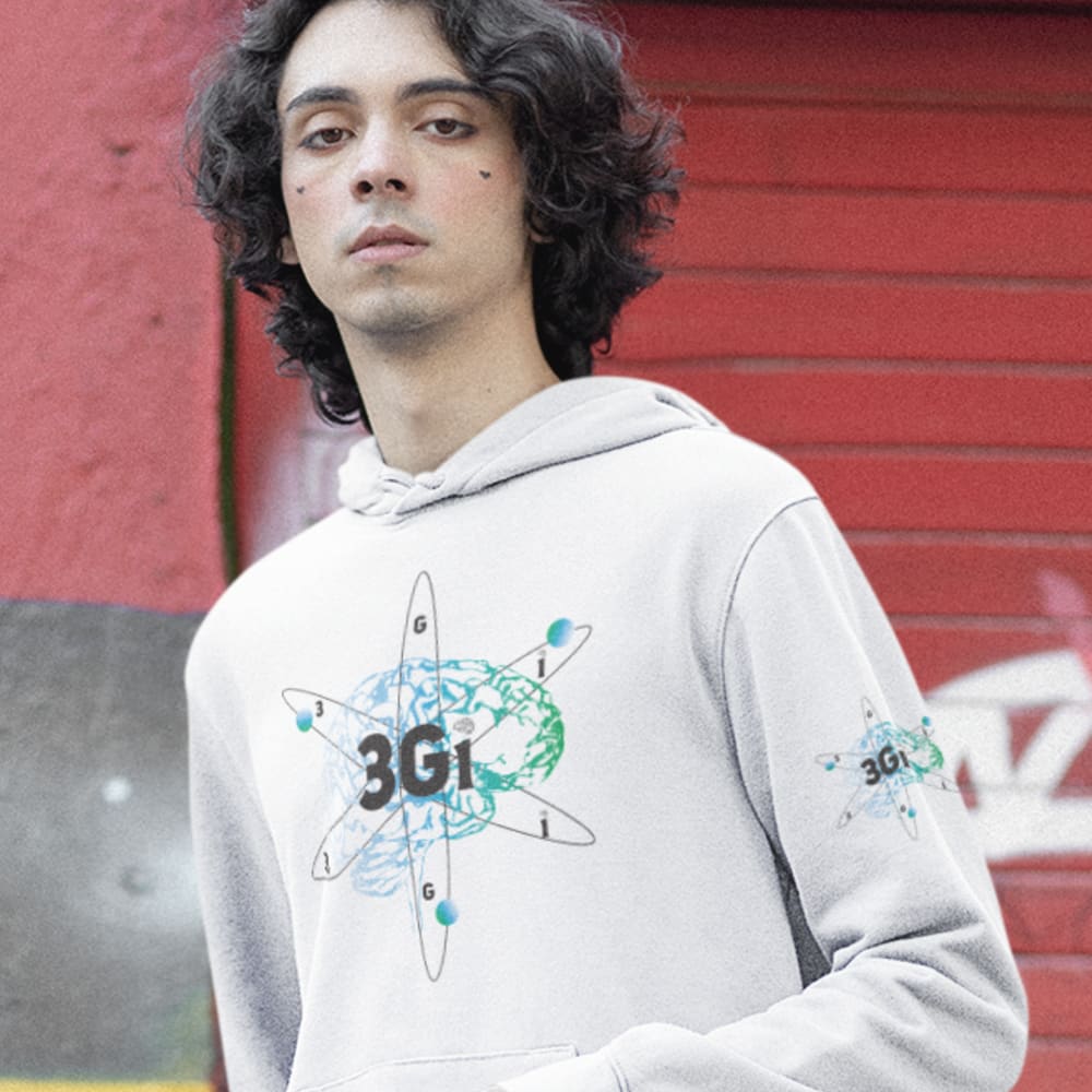 3GI by Jacarrius Demmerritte Men's Hoodie, Black Logo