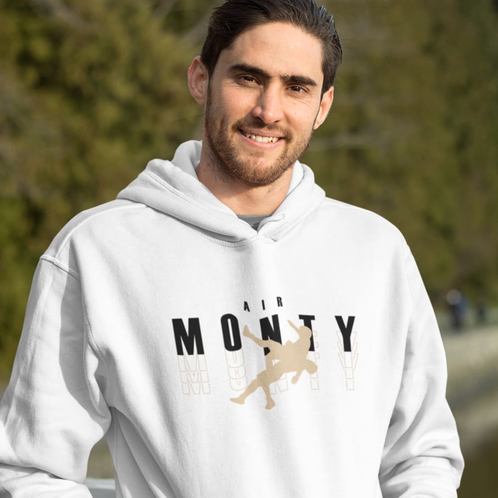 "Air Monty" by Michelle Montague Unisex Hoodie, Tan Black Logo