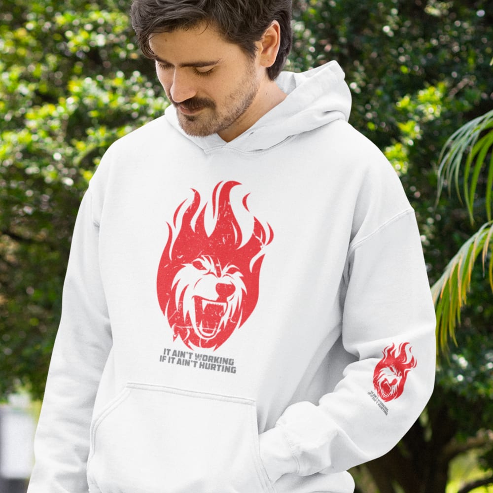 IT AIN'T WORKING IF IT AIN'T HURTING BL MEN'S HOODIE