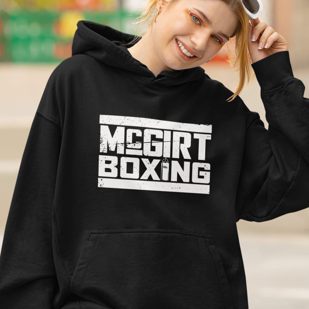 McGirt Boxing by James "Buddy" McGirt, Women's Hoodie, White Logo