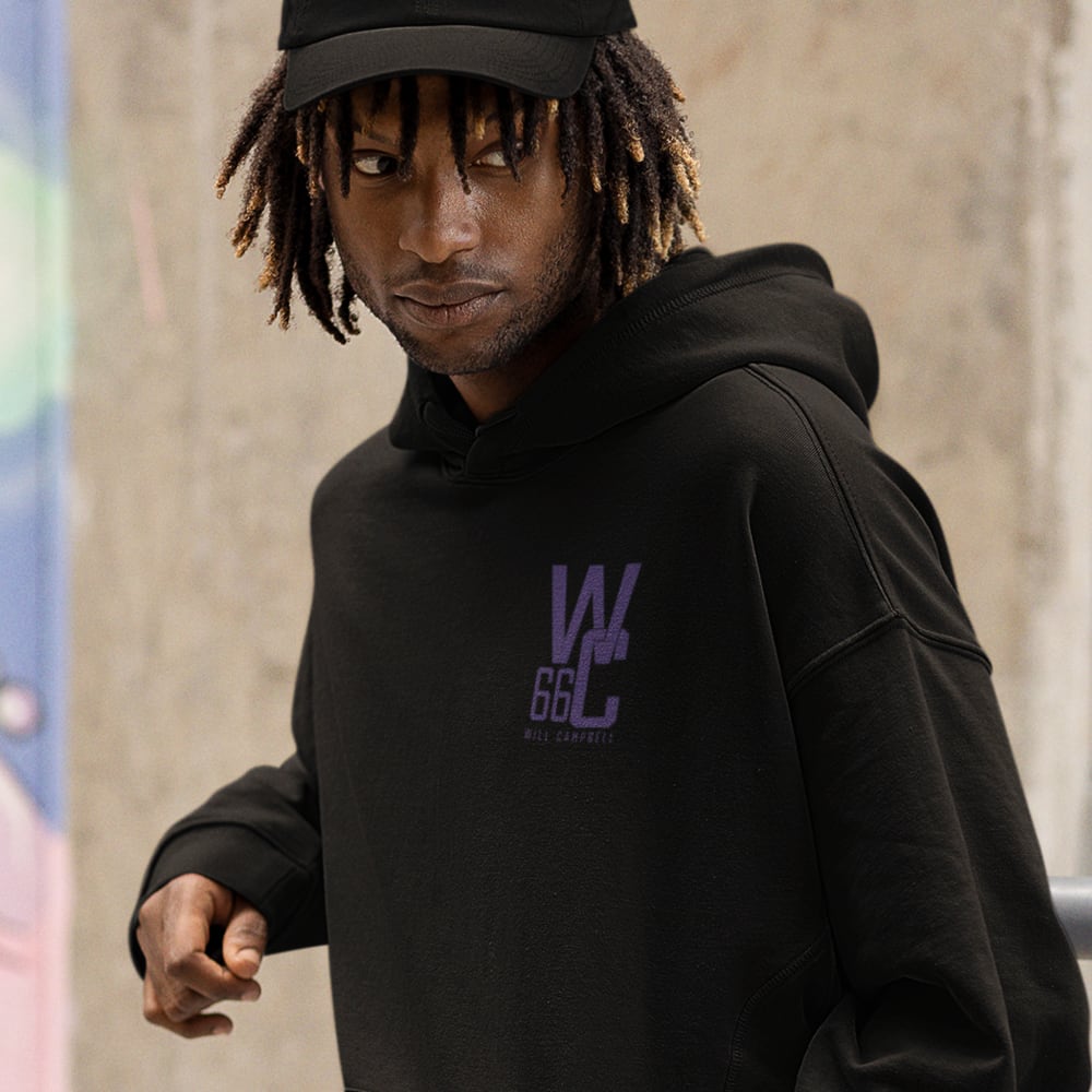 "WC" by Will Campbell Hoodie, Purple Logo